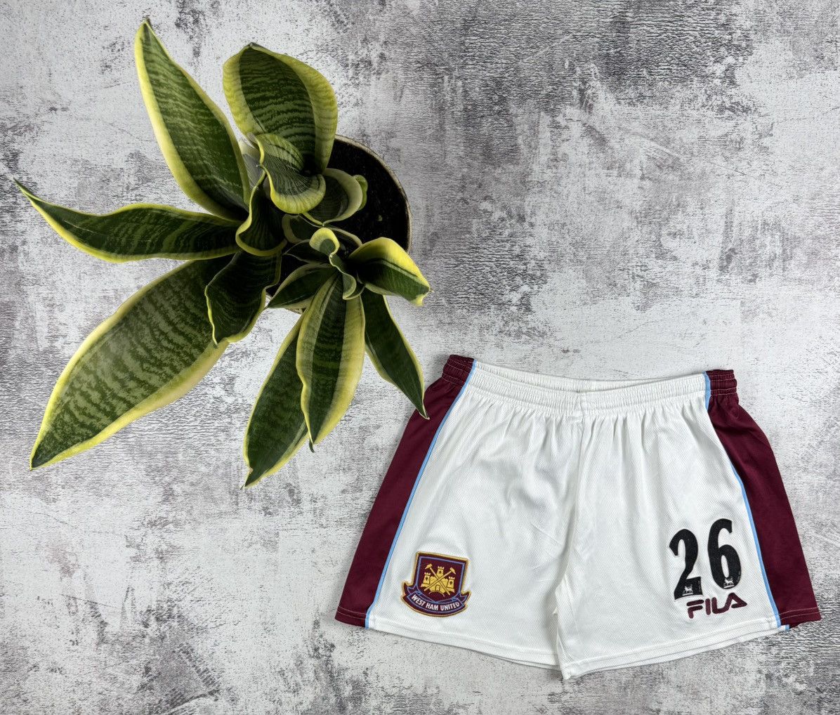 Fila Fila West Ham Match Worn Player Issued 1999/2001 #26 Football Soccer Shorts Size US 30 / EU 46 - 1 Thumbnail