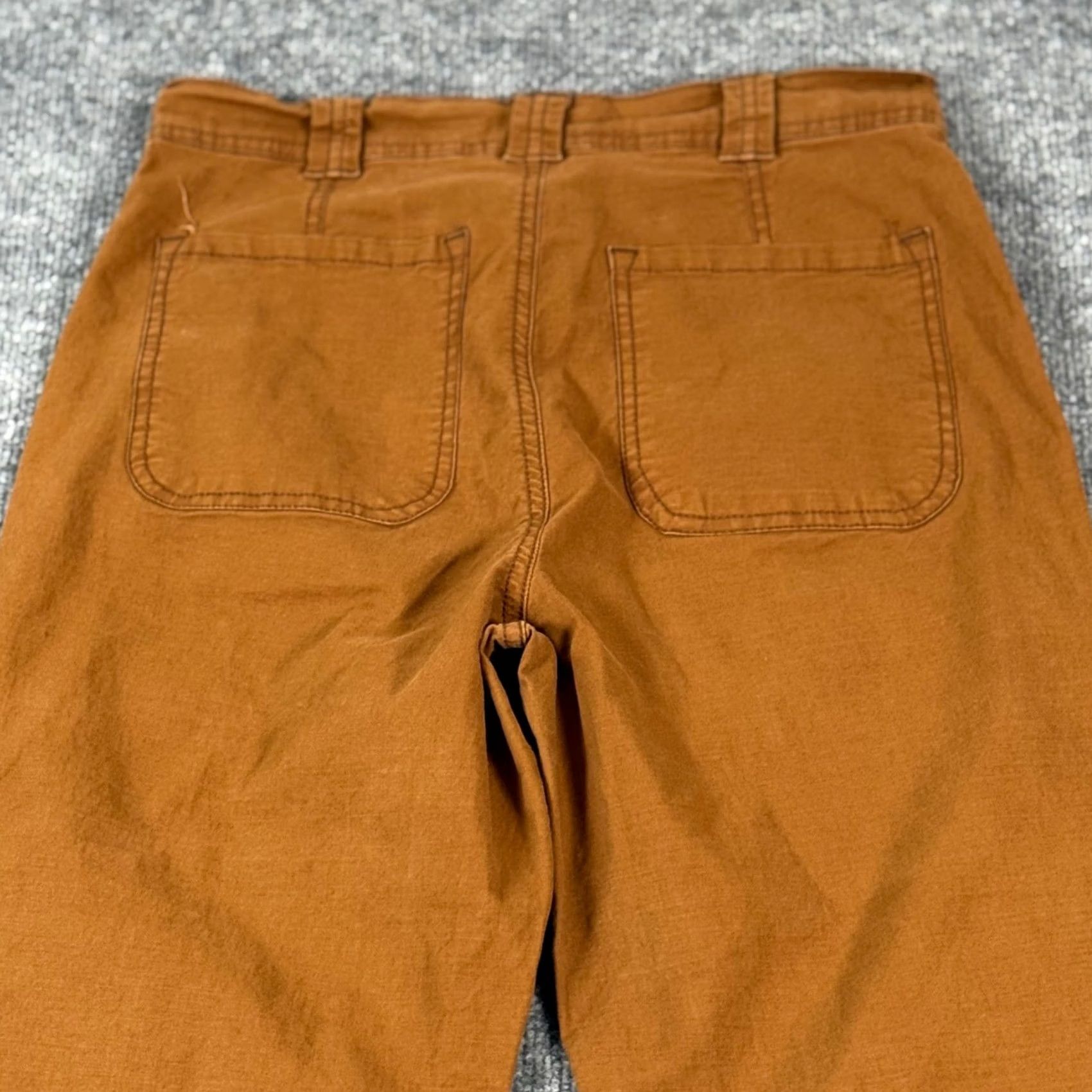 Vintage Kensie Jeans Brown Pants Boho Chic Cropped High Rise Tomboy Straight Leg 6/28 Size 28" / US 6 / IT 42 - 4 Thumbnail