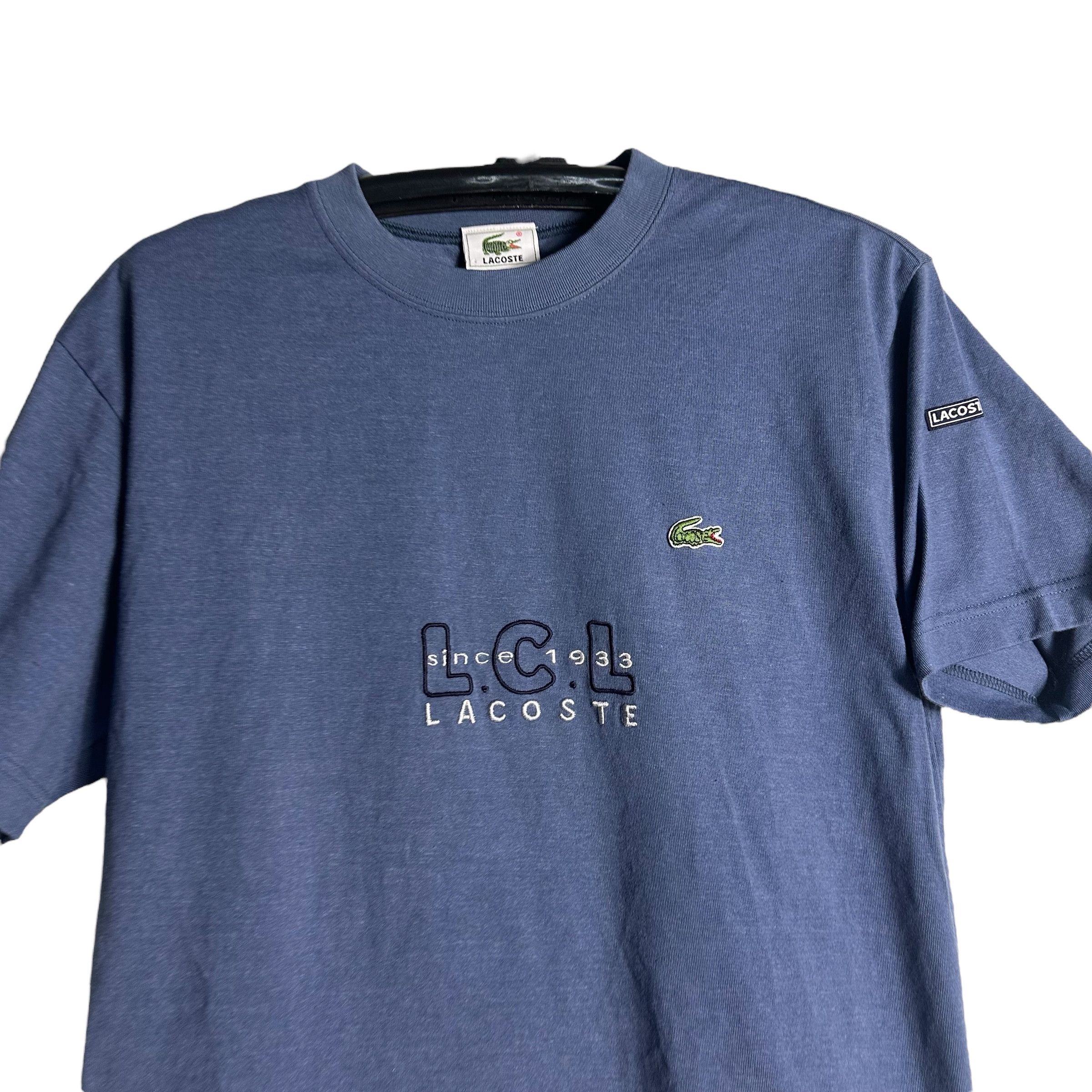 Lacoste × Vintage 🔥RARE🔥Vintage Lacoste Spell Out Big Logo T-shirt Size US M / EU 48-50 / 2 - 2 Thumbnail