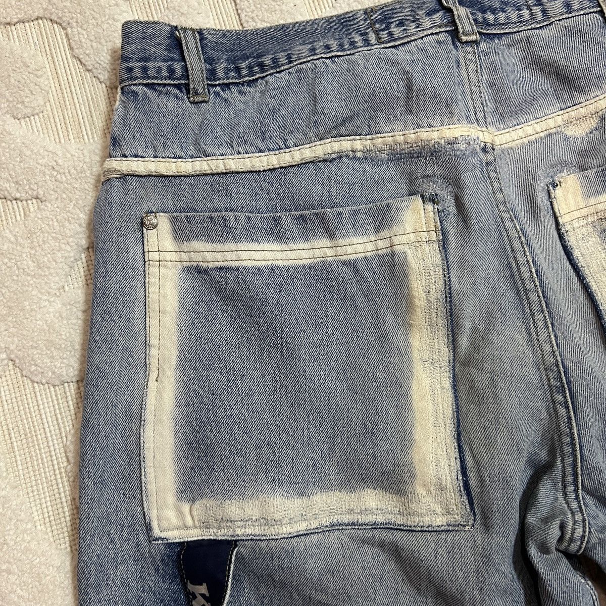 Karl Kani Crazy Vintage Y2K Karl Kani Embroidered Jean Shorts Size US 37 - 7 Thumbnail
