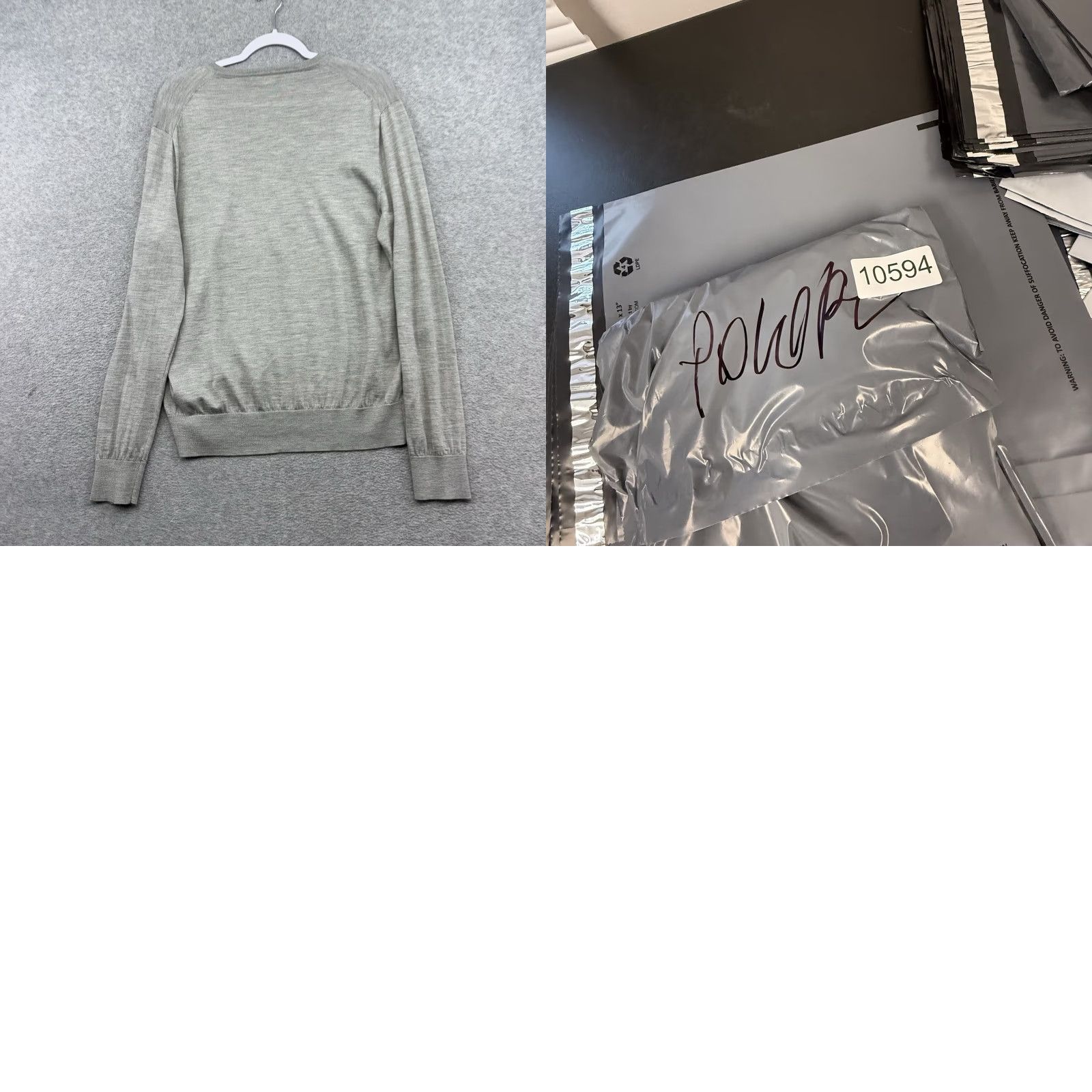Polo Ralph Lauren Polo Ralph Lauren Sweater Merino Wool Silk Cashmere Crewneck Mens L Gray Size US L / EU 52-54 / 3 - 8 Thumbnail