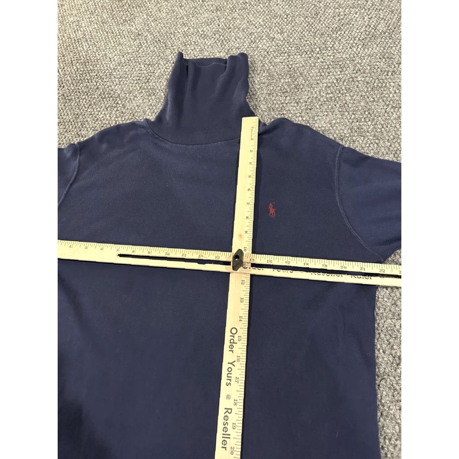 Polo Ralph Lauren Polo Ralph Lauren Sweater Mens XL Navy Turtleneck 100% Cotton Pullover Knit Size US XL / EU 56 / 4 - 4 Thumbnail