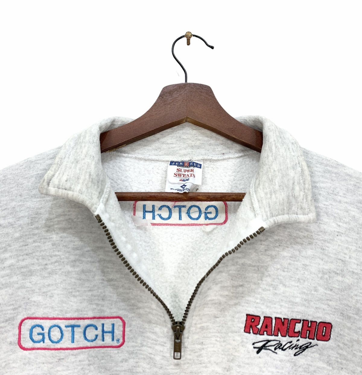 Jerzees × Vintage Vintage 90s Jerzees Gotch Rancho Racing Sweatshirt Size US M / EU 48-50 / 2 - 4 Thumbnail