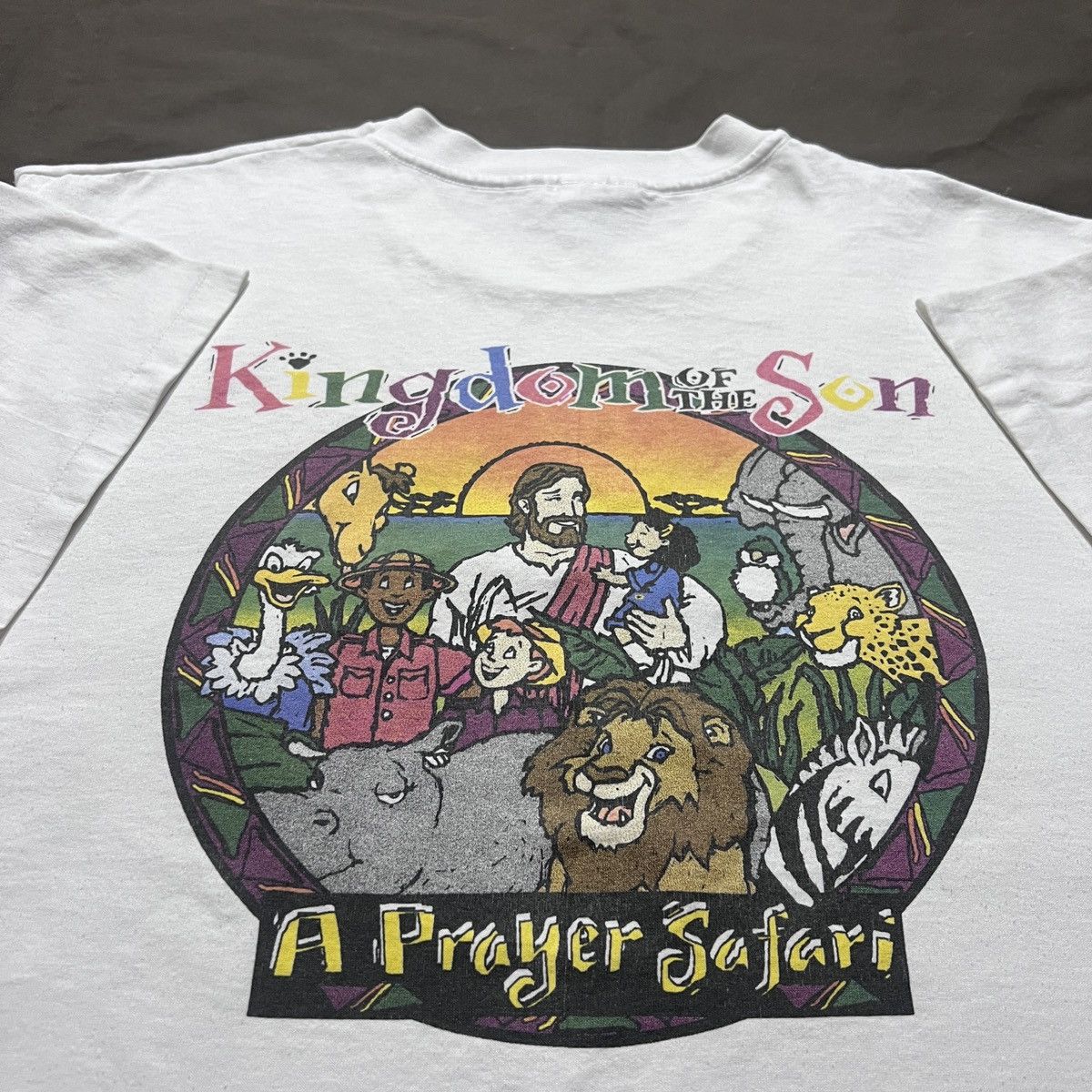 Vintage Vintage 90s Kingdom of the Son Jesus God Holy Bible Tee Size US L / EU 52-54 / 3 - 1 Thumbnail