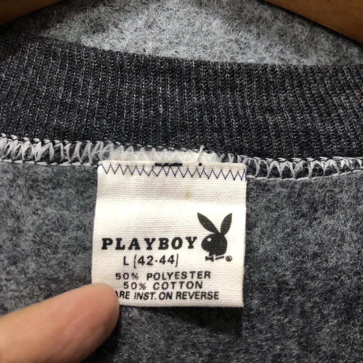 Playboy Vintage 80s Playboy Sweatshirt Size US L / EU 52-54 / 3 - 3 Thumbnail
