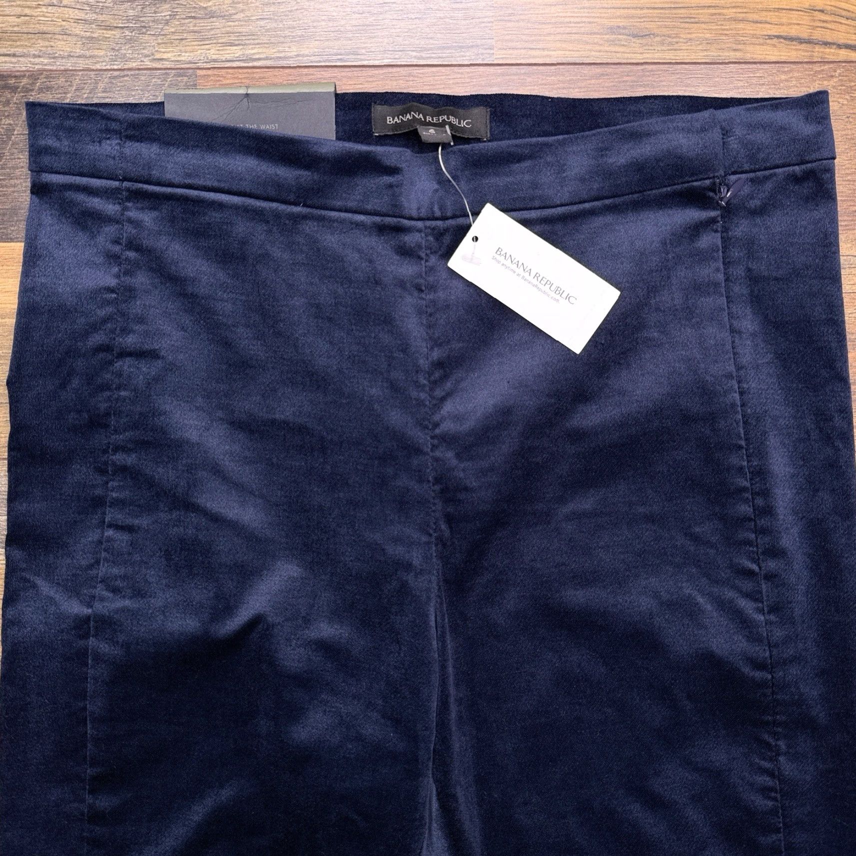 Banana Republic Banana Republic Devon Ankle Pants Womens 6 Blue Velvet Stretch New Size 28" / US 6 / IT 42 - 3 Thumbnail