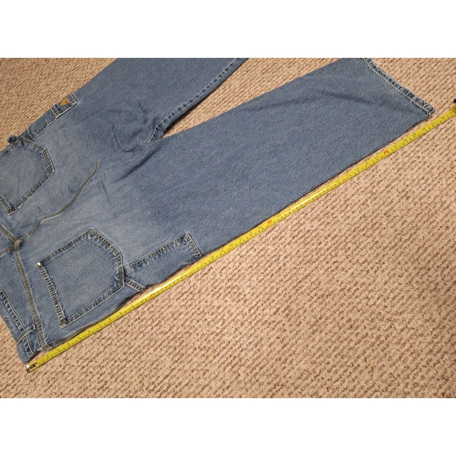 Levi's VINTAGE Levi’s Silvertab Carpenter Jeans 40x30 Grunge Wide-Leg Jeans Mens Baggy 40in Light Blue Utility Distressed Bottoms Size US 40 / EU 56 - 6 Thumbnail