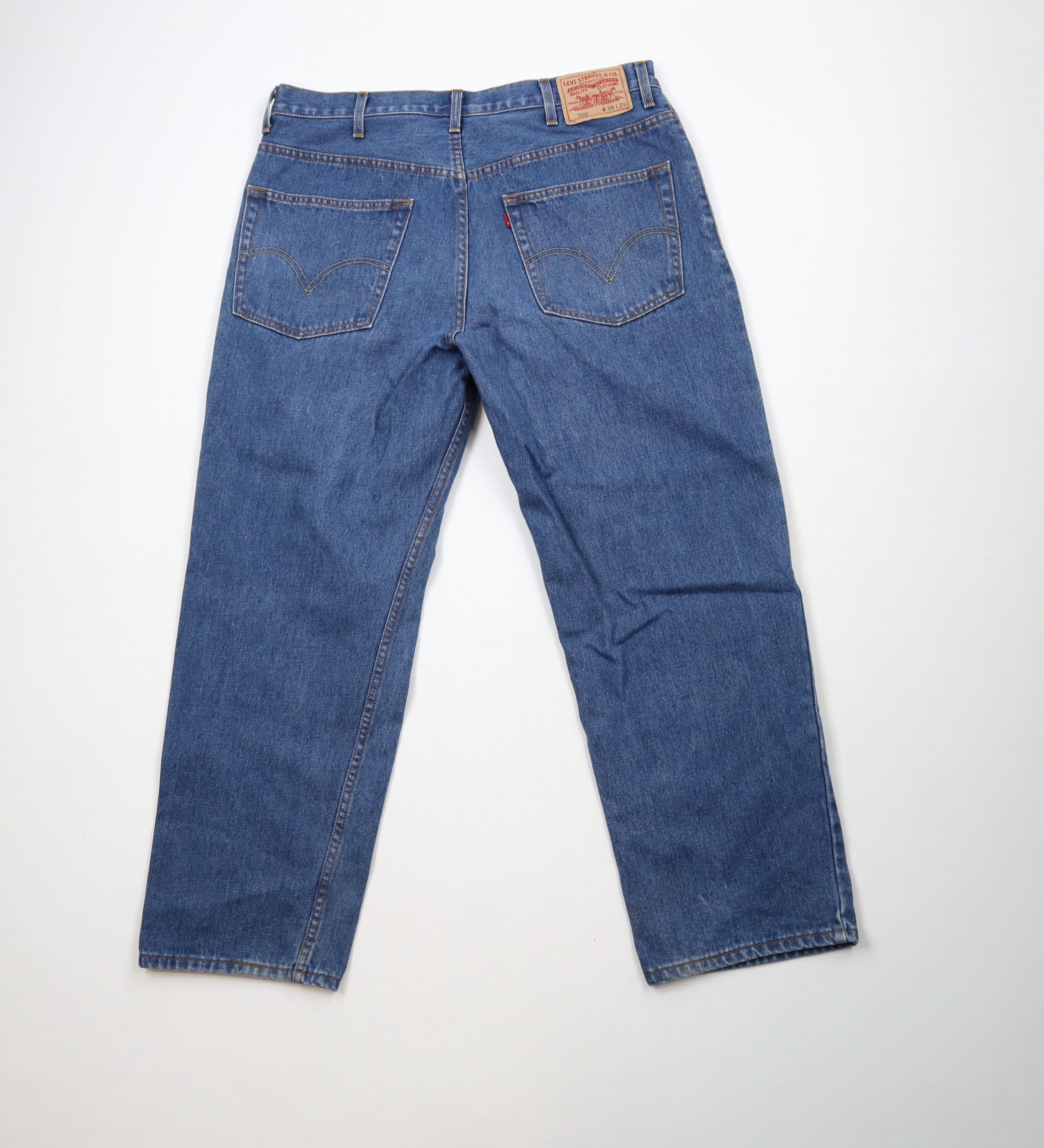 Levi's × Vintage Vintage Y2K 2005 Levis 550 Fit Denim Jeans Blue Cotton Size US 38 / EU 54 - 11 Thumbnail