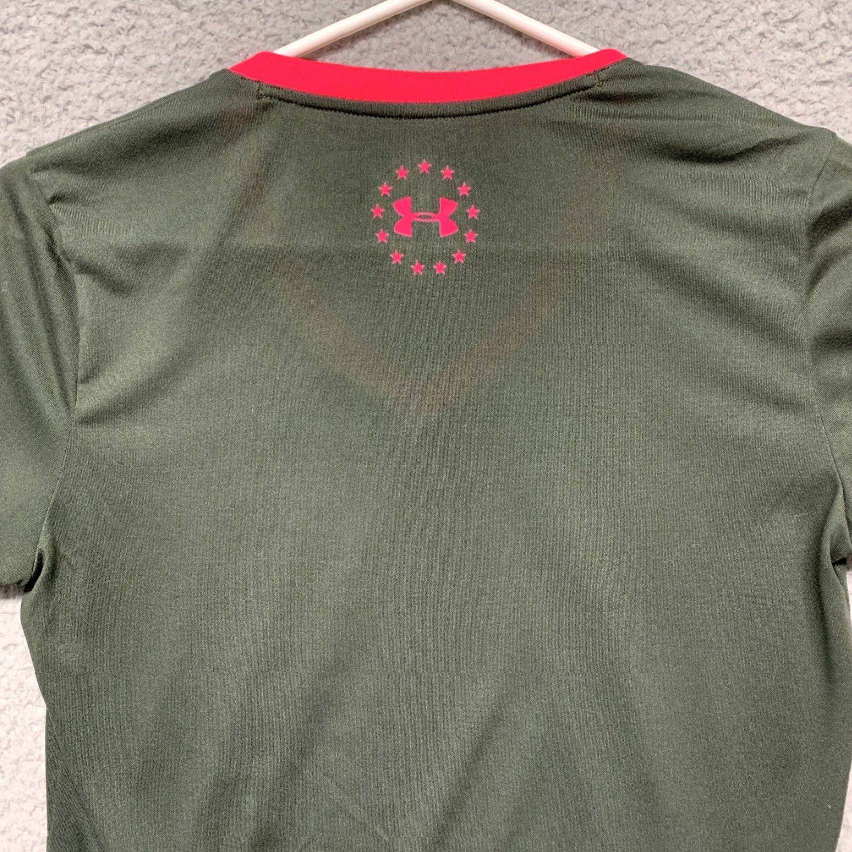 Vintage Heat Gear Womens Top Short Sleeve Gray Pink XS Loose Fit Wounded Warrior Project Logo Size XS / US 0-2 / IT 36-38 - 5 Thumbnail