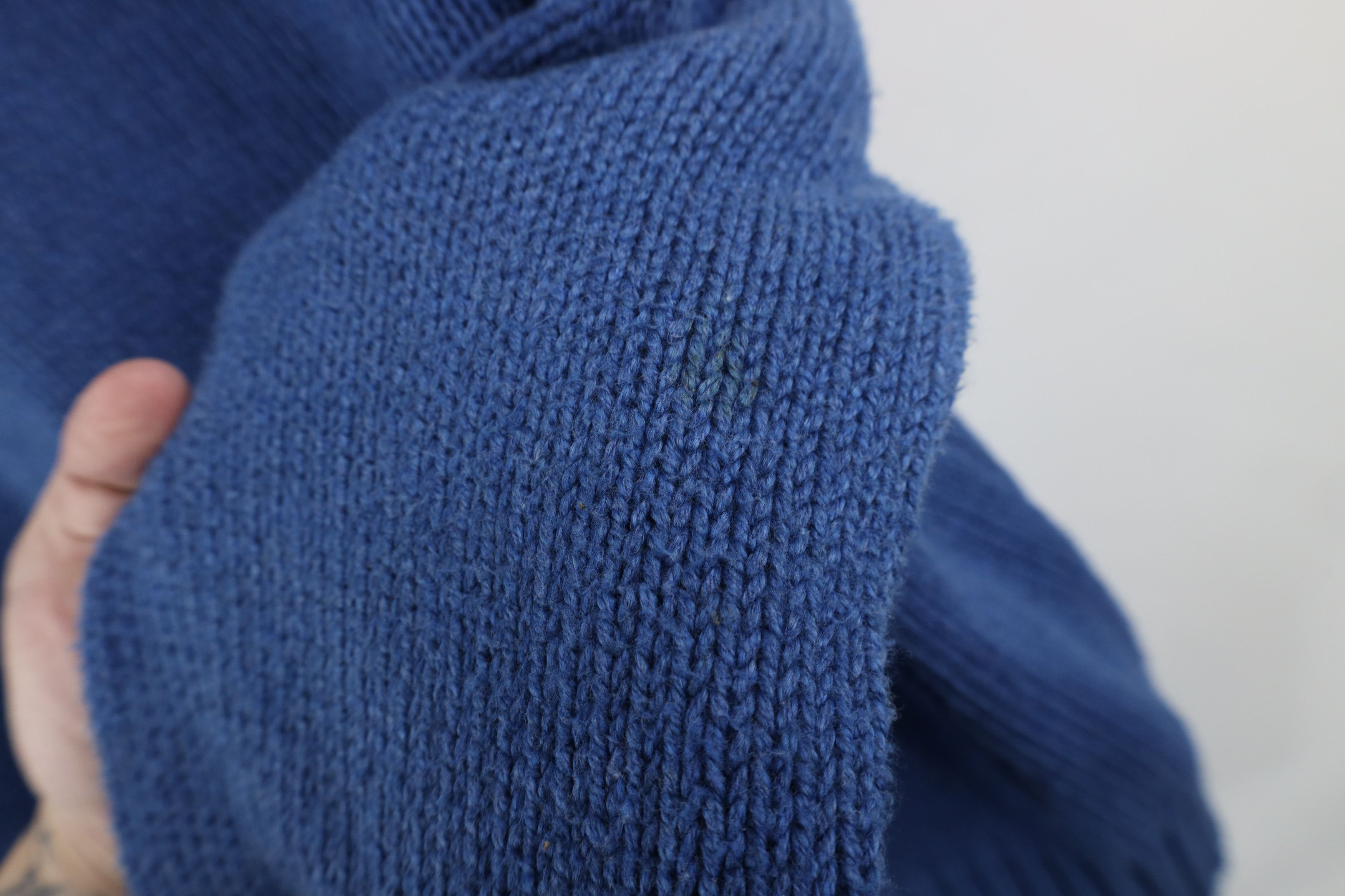 Ralph Lauren × Vintage Vintage 90s Ralph Lauren Knit Crewneck Sweater Blue Size US L / EU 52-54 / 3 - 6 Thumbnail