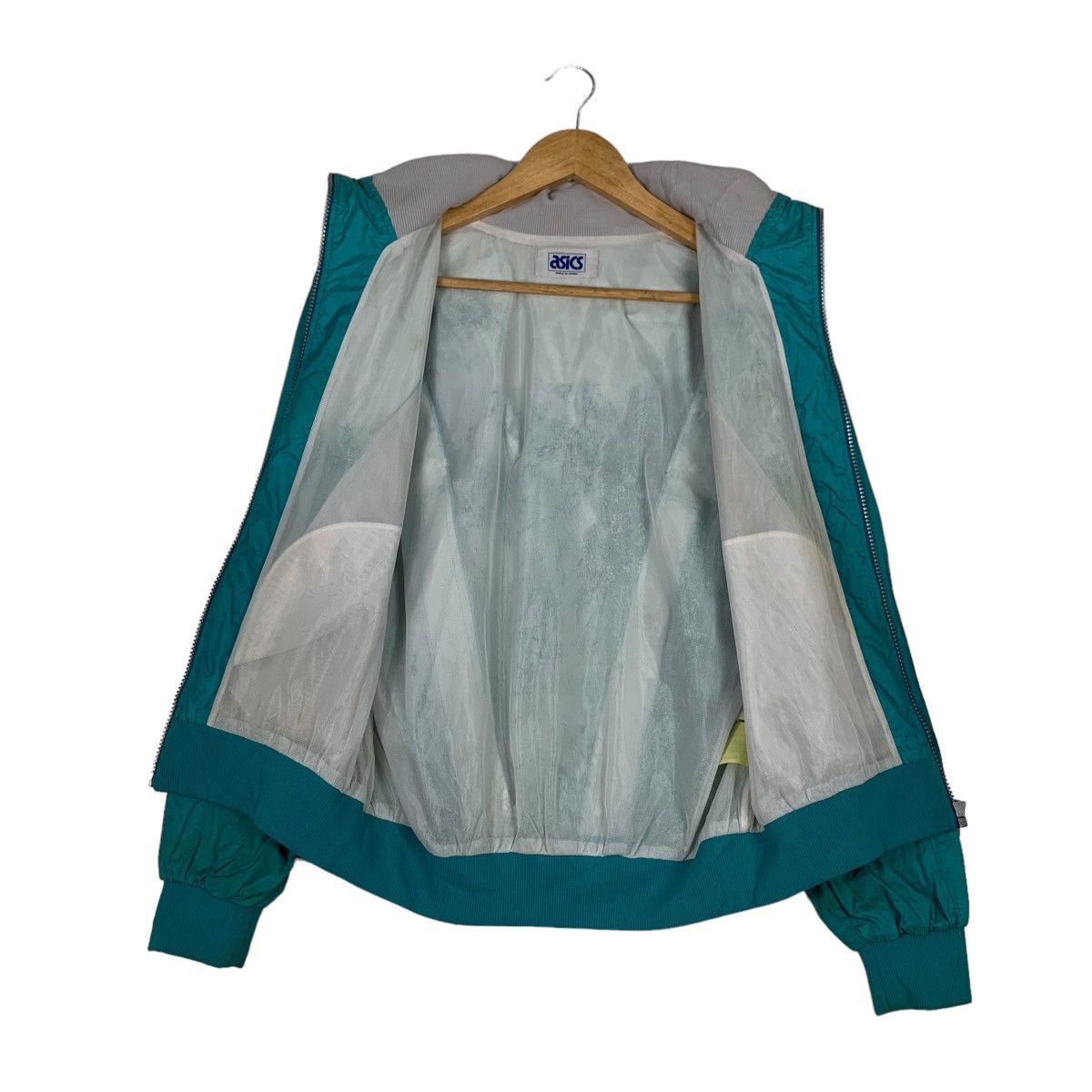 Asics ASICS Green Hooded Sports Light Jacket #1135-C52 Size US M / EU 48-50 / 2 - 11 Thumbnail