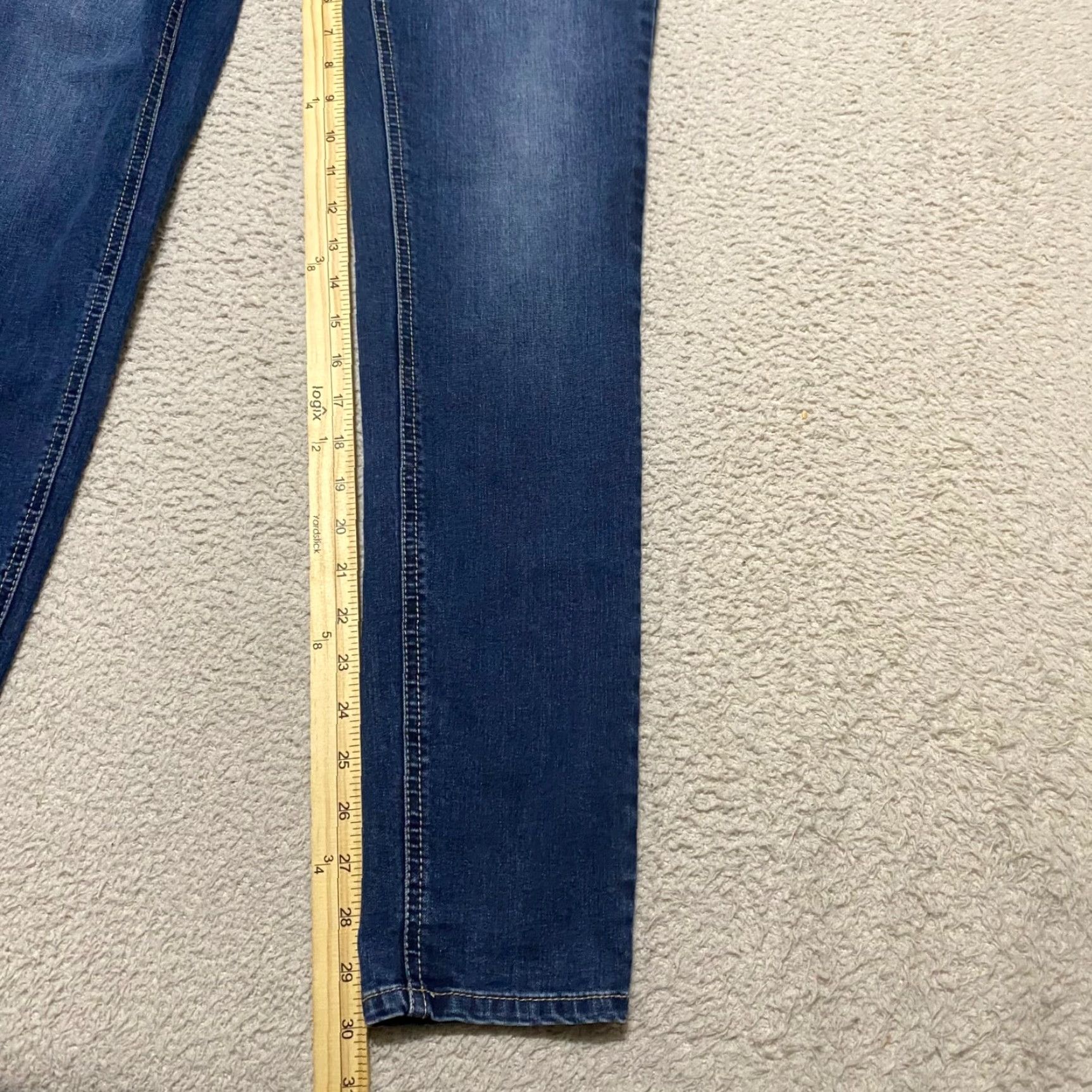 Buffalo David Bitton Buffalo Jeans Womens 4 Blue Denim Francesca Mid Rise Skinny Stretch Shirt Womens Jeans 4 Blue Denim 5-Pocket Skinny 30in Inseam Mens? Size 27" / US 4 / IT 40 - 3 Thumbnail