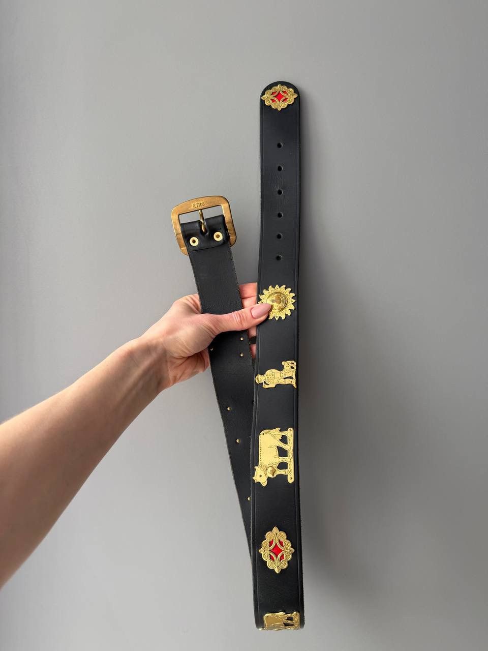 Etro ETRO Leather Belt Black 115/130 Size ONE SIZE - 11 Thumbnail