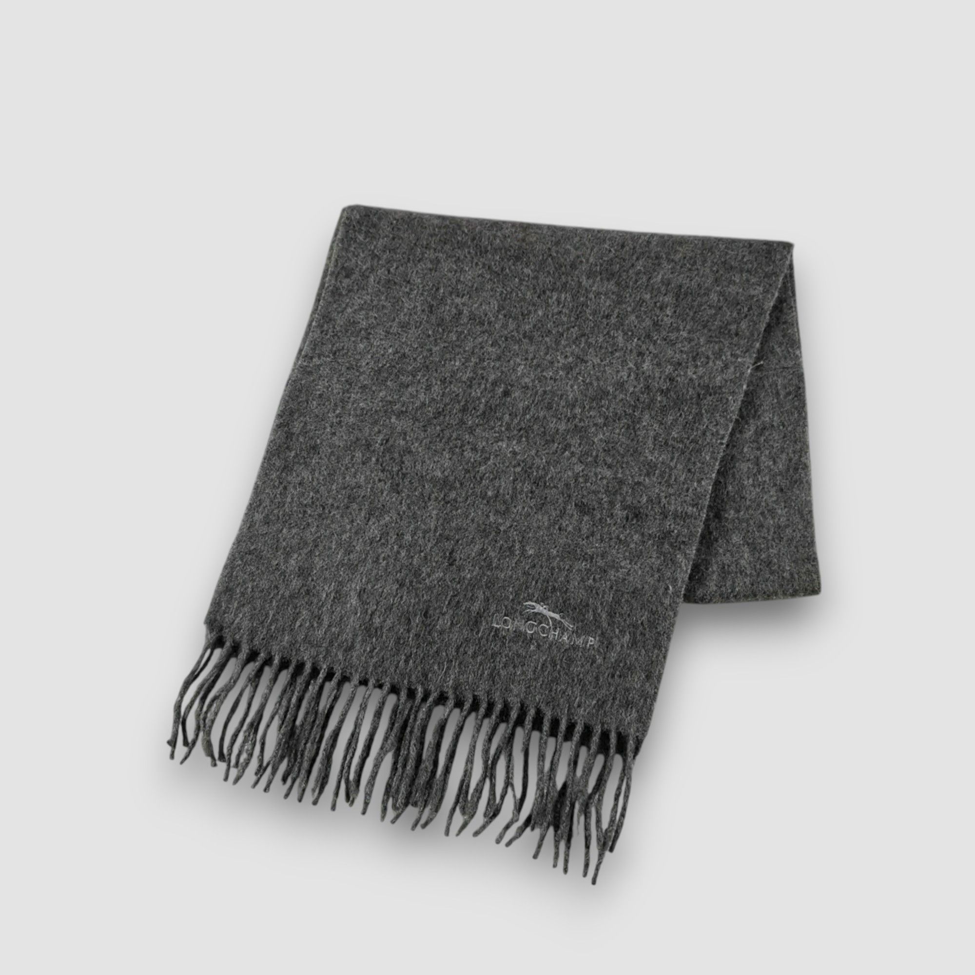 Longchamp Vintage Longchamp Scarf Wool Cashmere Muffler Scarves Size ONE SIZE - 3 Thumbnail