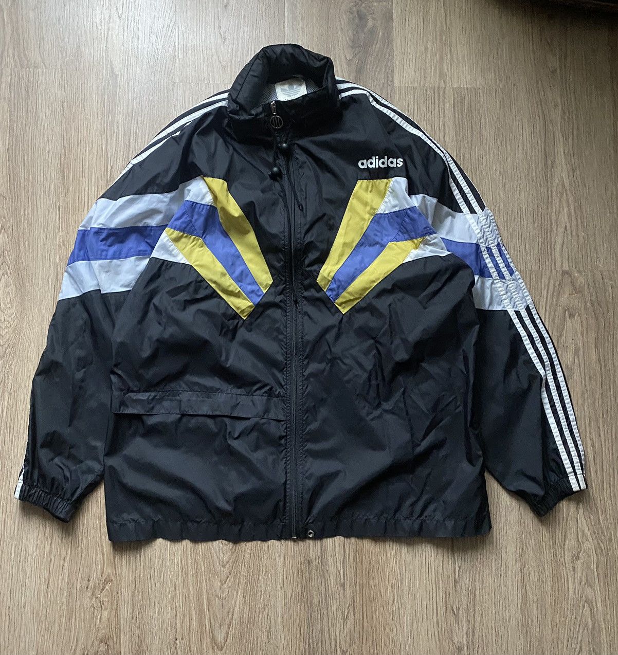 Adidas × Vintage 90s rare Adidas track top nylon jacket vintage 00s y2k Size US XL / EU 56 / 4 - 1 Thumbnail