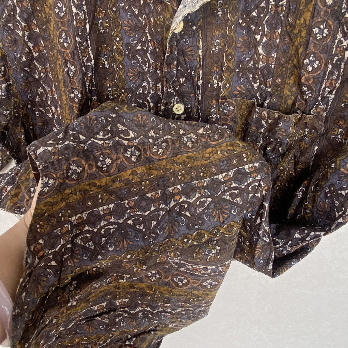 Other Vintage Brown And Cream Paisley Button Up Shirt Size S Size US S / EU 44-46 / 1 - 7 Thumbnail