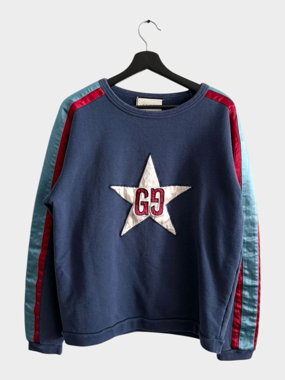 Gucci STEAL! Gucci GG Star Striped Crewneck (M) Size US M / EU 48-50 / 2 - 1 Thumbnail