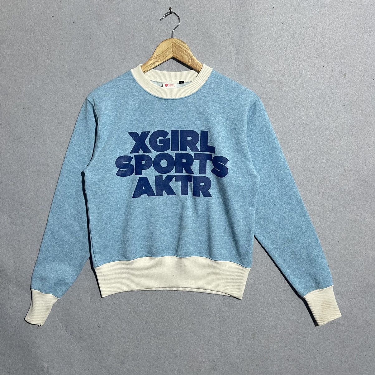 X-Girl X-Girl Sports AKTR Collaboration Sweatshirt – Blue/White Size S / US 4 / IT 40 - 1 Thumbnail