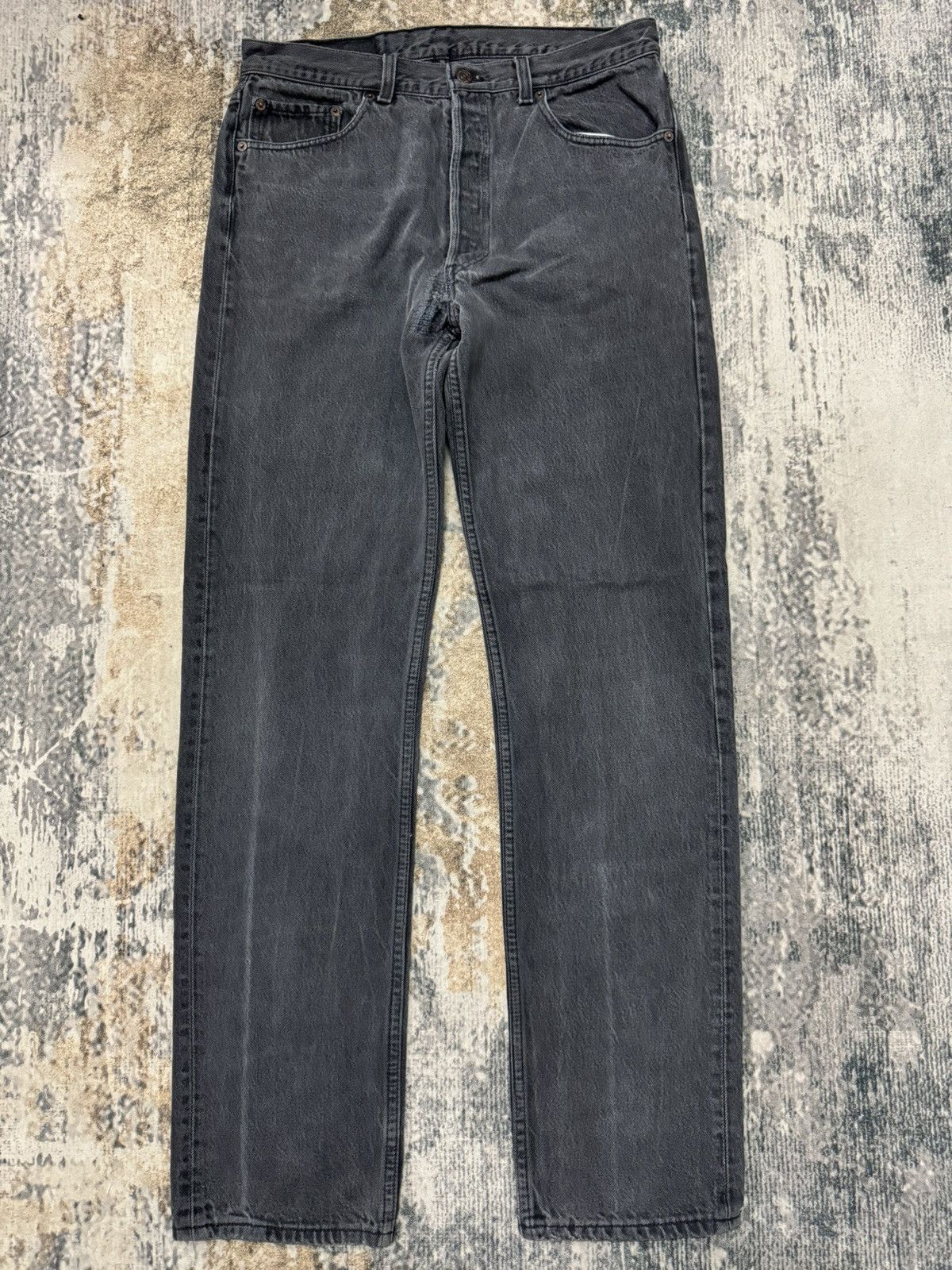 Levi's × Levi's Vintage Clothing × Vintage Vintage Levi’s 501 Distressed Black Denim Jeans 32x32 Size US 32 / EU 48 - 1 Thumbnail