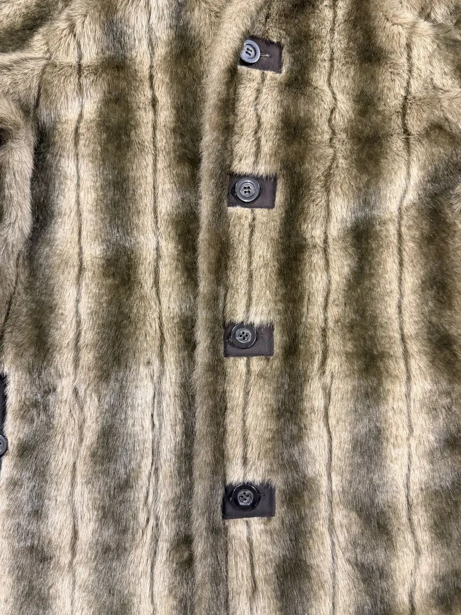 Balmain Balmain Beige Faux Fur & Brown Leather Reversible Hooded Coat Size US L / EU 52-54 / 3 - 8 Thumbnail