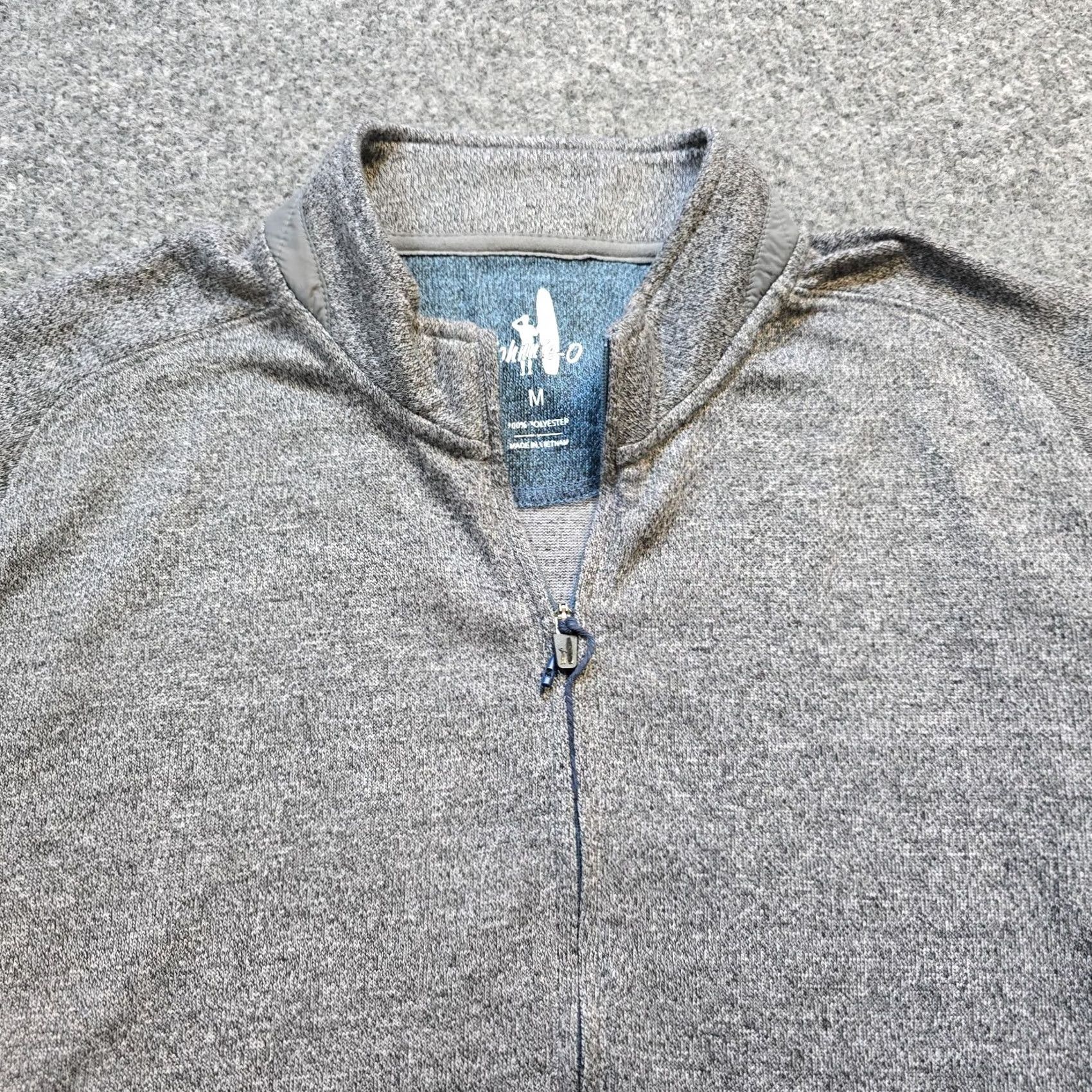 johnnie-O Johnnie O Sweater Mens Size Medium Gray 1/4 Zip Long Sleeve Classic Casual Basic Pullover Regular Knit 1/4 Zip Pattern Solid Fall Winter Spring Mens Size US M / EU 48-50 / 2 - 2 Thumbnail