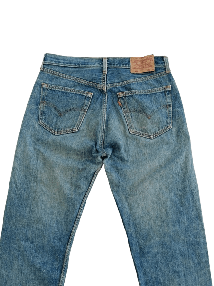 Levi's Vintage Clothing Vintage LEVIS 501 Distressed Jean's Blue Denim Made in UK Size US 31 - 4 Thumbnail
