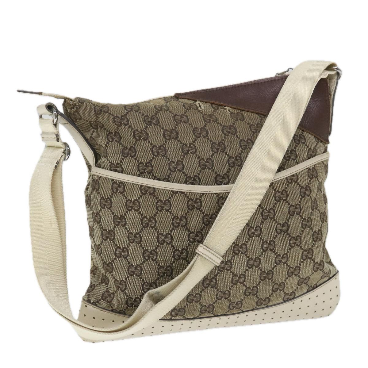image of Gucci GG Canvas Shoulder Bag Beige 145857 Auth 58042, Women's