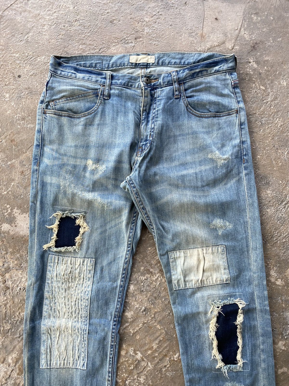 Japanese Brand Vintage Roial Jeans - 1997 California Denim, Sashiko Style Size US 32 / EU 48 - 6 Thumbnail