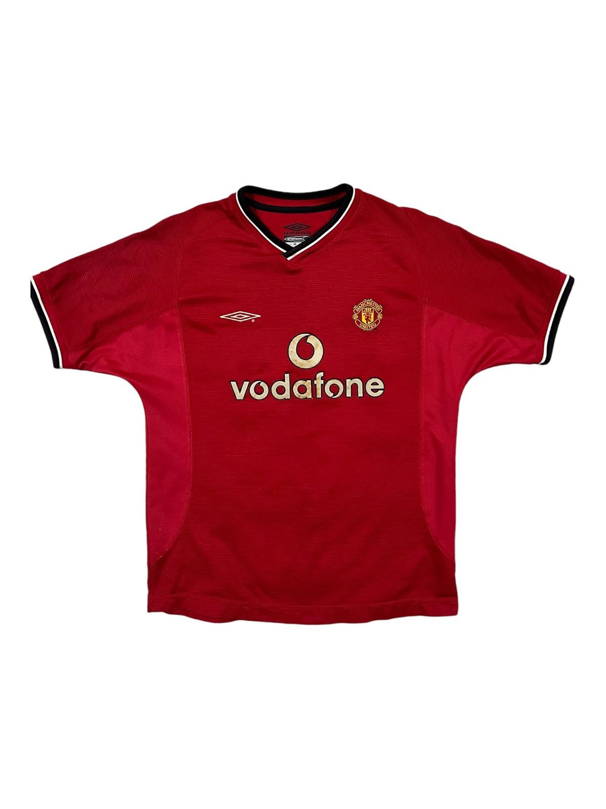 Umbro × Vintage Vintage 2000-02 MU Umbro #Beckham7 Nameset Home Jersey Size US XXS / EU 40 - 1 Thumbnail