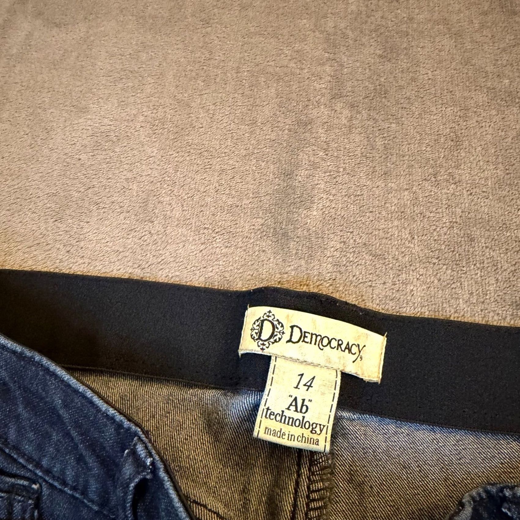 Vintage VINTAGE DEMOCRACY Jeans Dark Wash Stretch 14 Women 35x26" Denim Spandex Polyester Cotton Blend Jegging 5-Pocket High Rise Womens Size 36" / US 14 / IT 50 - 2 Thumbnail