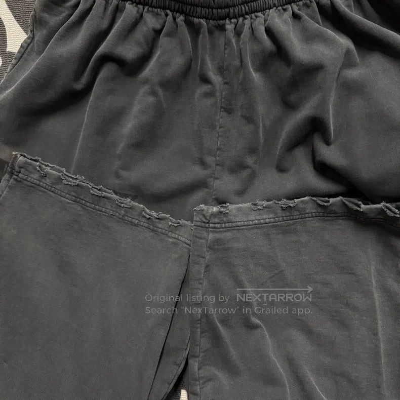 Balenciaga Balenciaga size M Black Distressed Washed Printed Long Pan Size US 27 - 5 Thumbnail