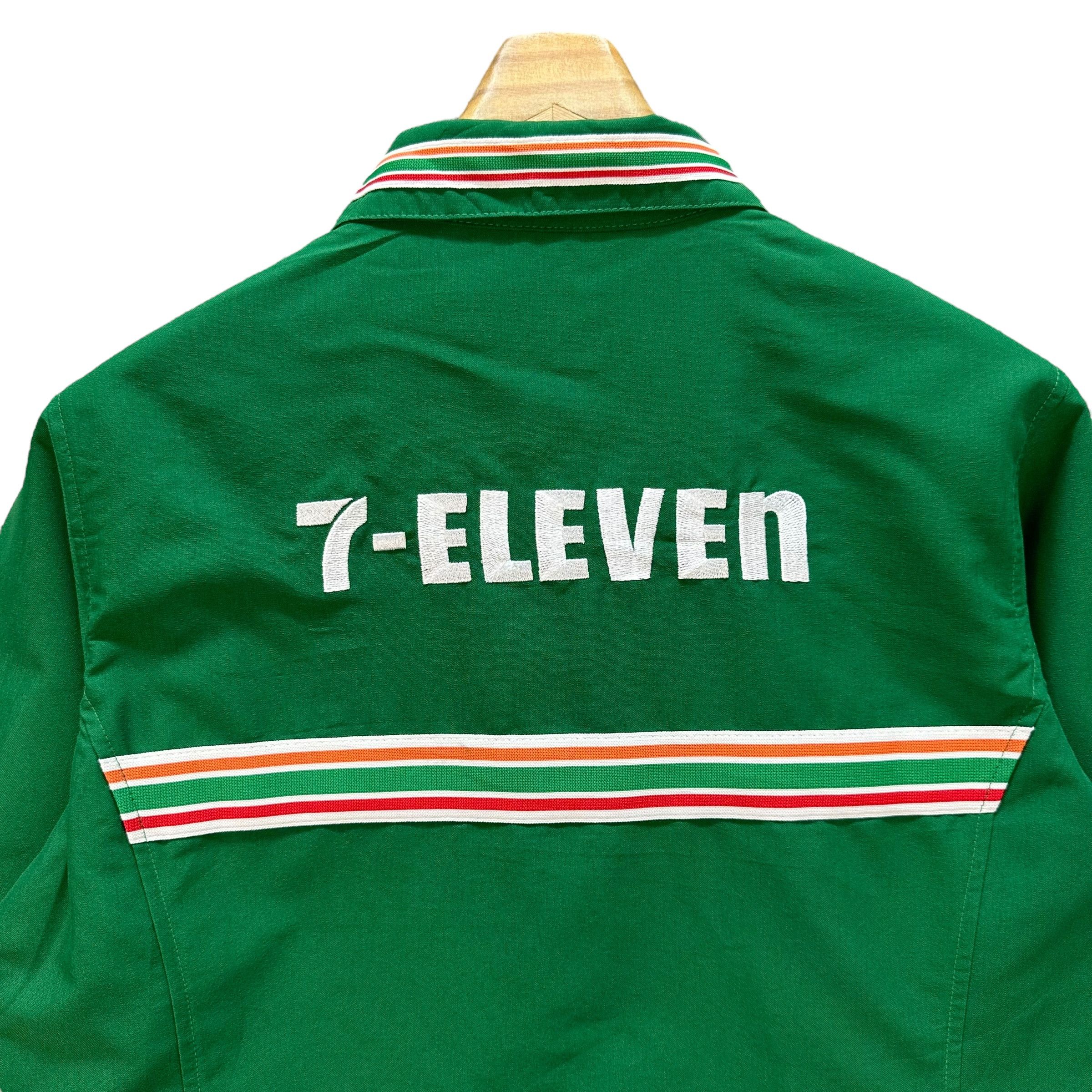 Japanese Brand 7 ELEVEN GREEN LONG SLEEVE UNIFORM WORK JACKET #9014-48 Size US S / EU 44-46 / 1 - 12 Thumbnail