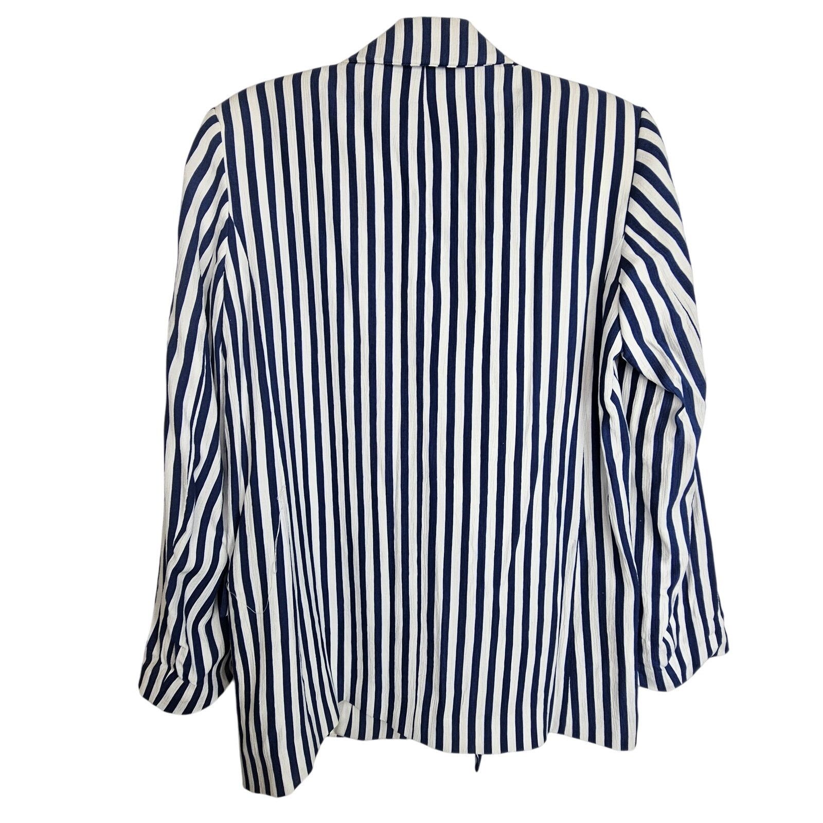 Zara Zara Womens Striped Blazer Size M Classic Nautical Parisian Size M / US 6-8 / IT 42-44 - 10 Thumbnail