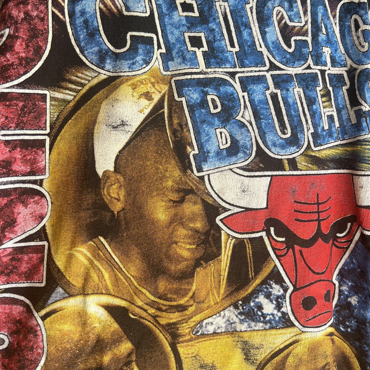 NBA × Rap Tees × Vintage 1998 Chicago Bulls Rap Tee Shirt Double 3 Peat Last Dance Size US L / EU 52-54 / 3 - 10 Thumbnail