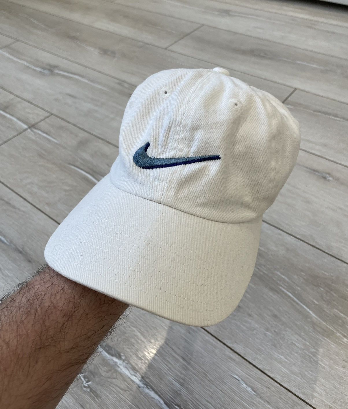 Nike × Vintage Vintage Nike Hat Cap Strapback Swoosh Cotton Twill 90s VTG Size ONE SIZE - 1 Thumbnail