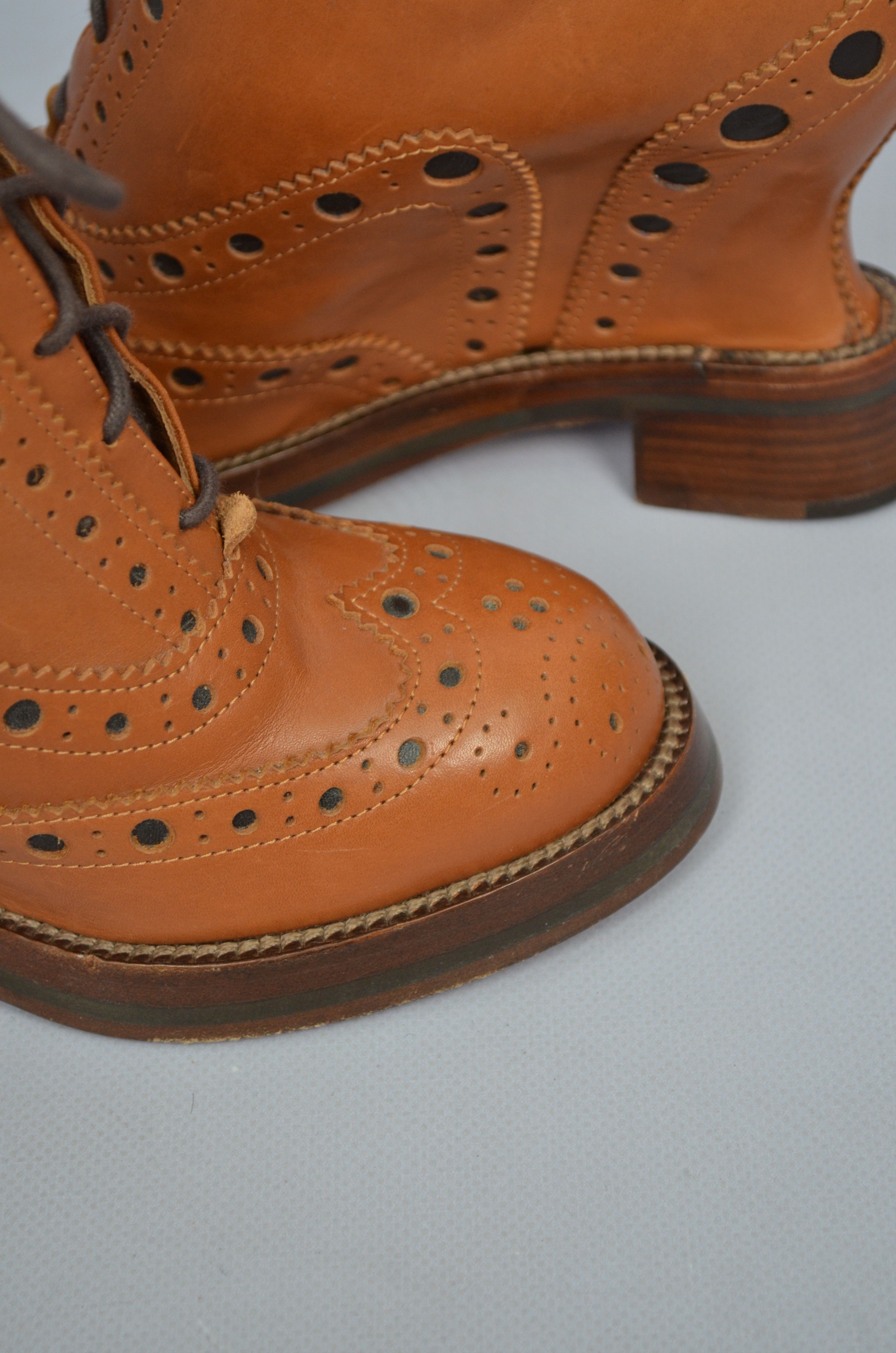 Acne Studios × Designer Acne Studios Spin Brogue Wedge Boots In Leather Size 37/US7 Size US 7 / IT 37 - 6 Thumbnail