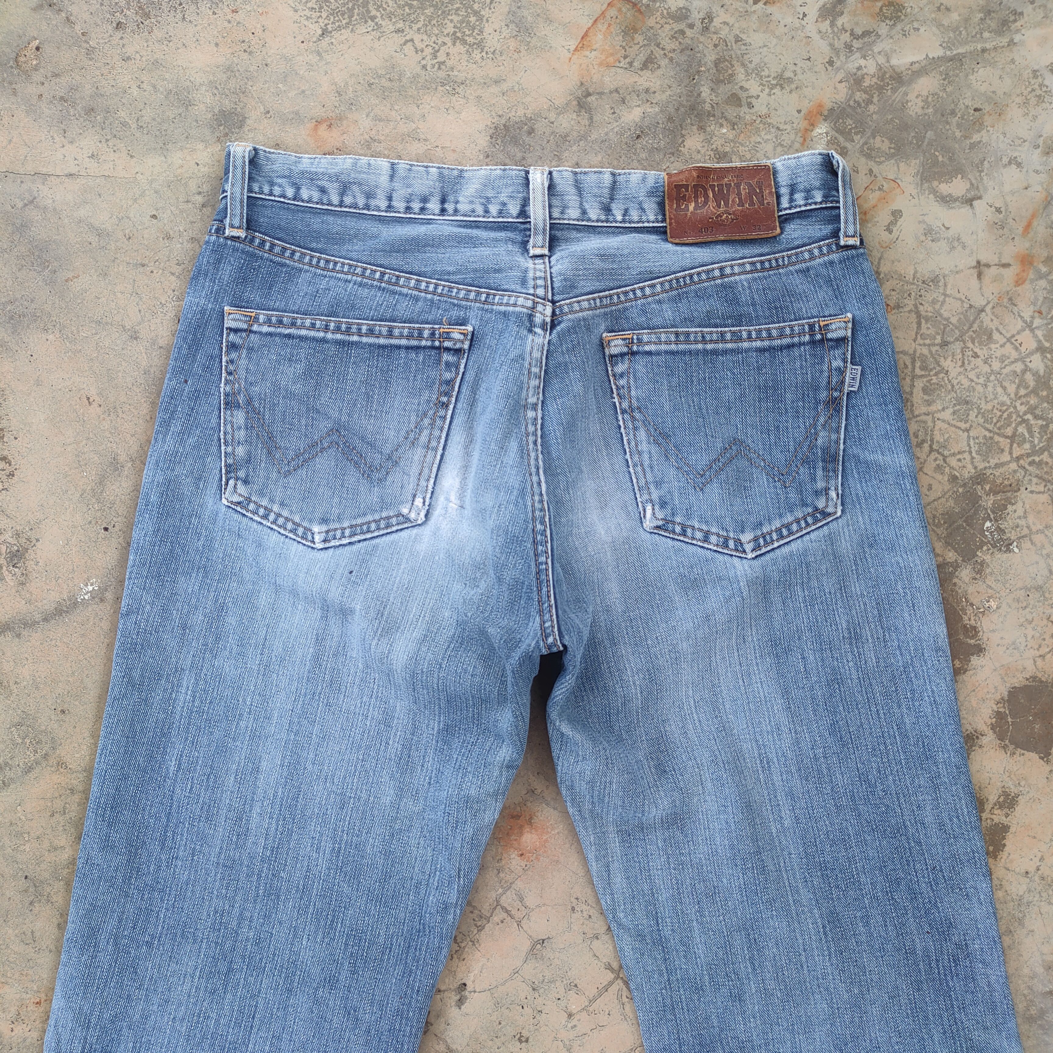 Edwin W33 VINTAGE EDWIN 403 FADED BLUE JEANS DENIM PANTS Size US 33 - 9 Thumbnail
