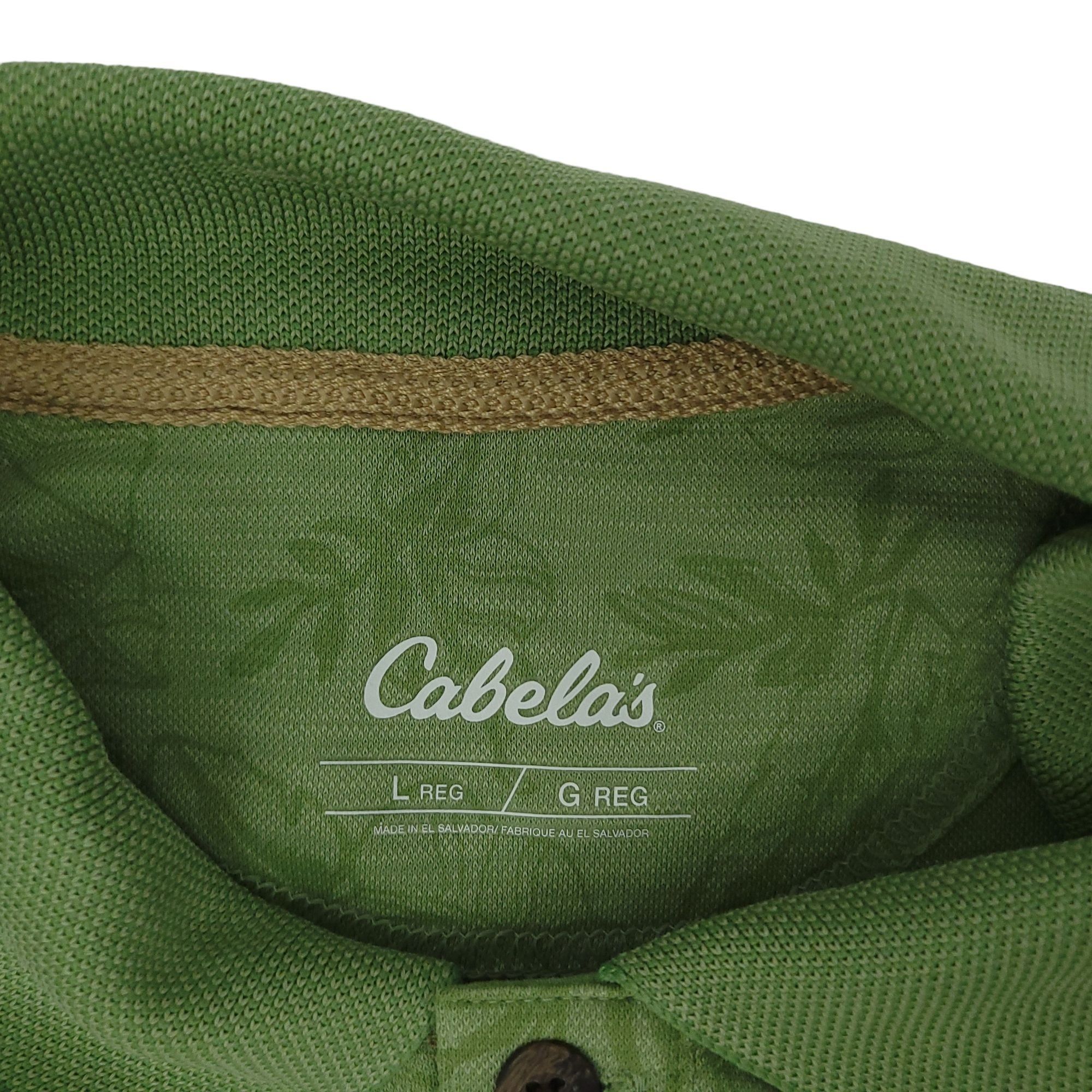 Cabelas Cabelas Polo Shirt Mens L Sage Green Floral Leaf Size US L / EU 52-54 / 3 - 11 Thumbnail