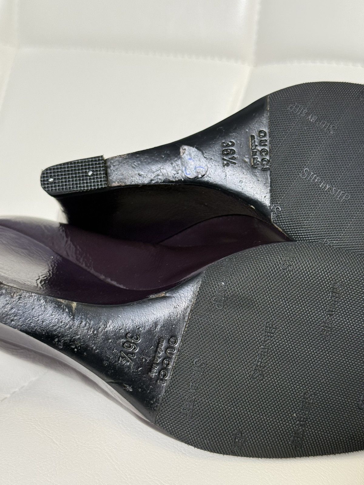 Gucci Gucci Patent Leather Wedge Heels Pumps Purple Shoes sz 36.5 Size US 6.5 / IT 36.5 - 24 Thumbnail