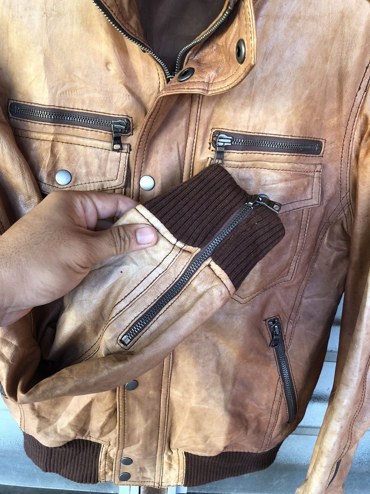 If Six Was Nine × Japanese Brand Vintage S.Train Leather Ride Jacket Size US S / EU 44-46 / 1 - 6 Thumbnail