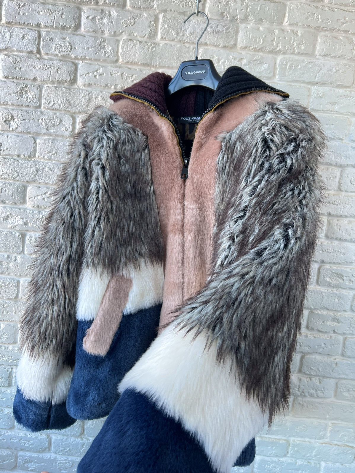 Dolce & Gabbana Dolce&Gabbana Faux Fur Iconic Coat Jacket Size L / US 10 / IT 46 - 3 Thumbnail
