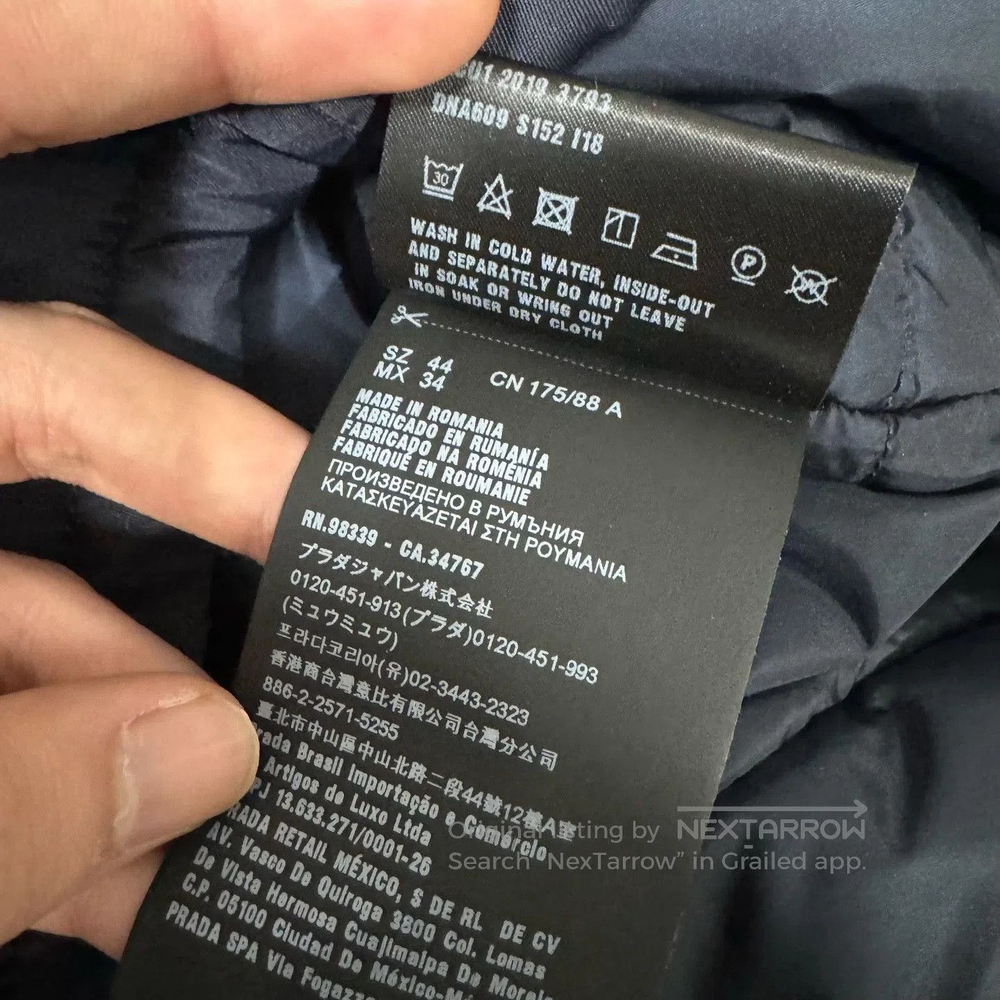 Prada Prada Navy Cotton Puffer Jacket. Size US S / EU 44-46 / 1 - 4 Thumbnail