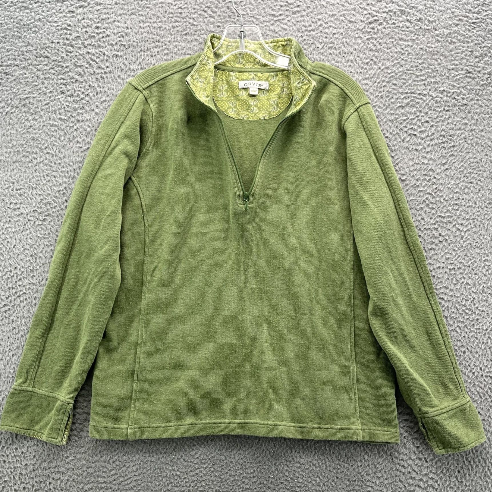 Orvis Orvis Sweater Women's Large Green Paisley Flip Cuff Outdoors Gorpcore Academia Jacket/Coat? Size L / US 10 / IT 46 - 4 Thumbnail