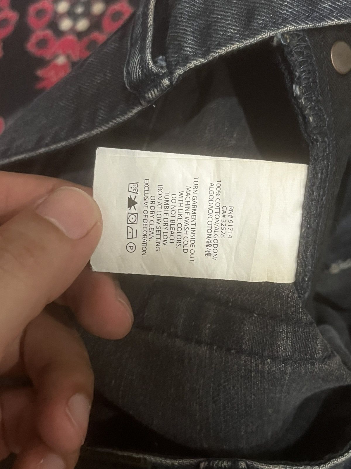 Armani Armani Exchange Dark Whisker Washed Straight Leg Jeans Size US 31 - 19 Thumbnail