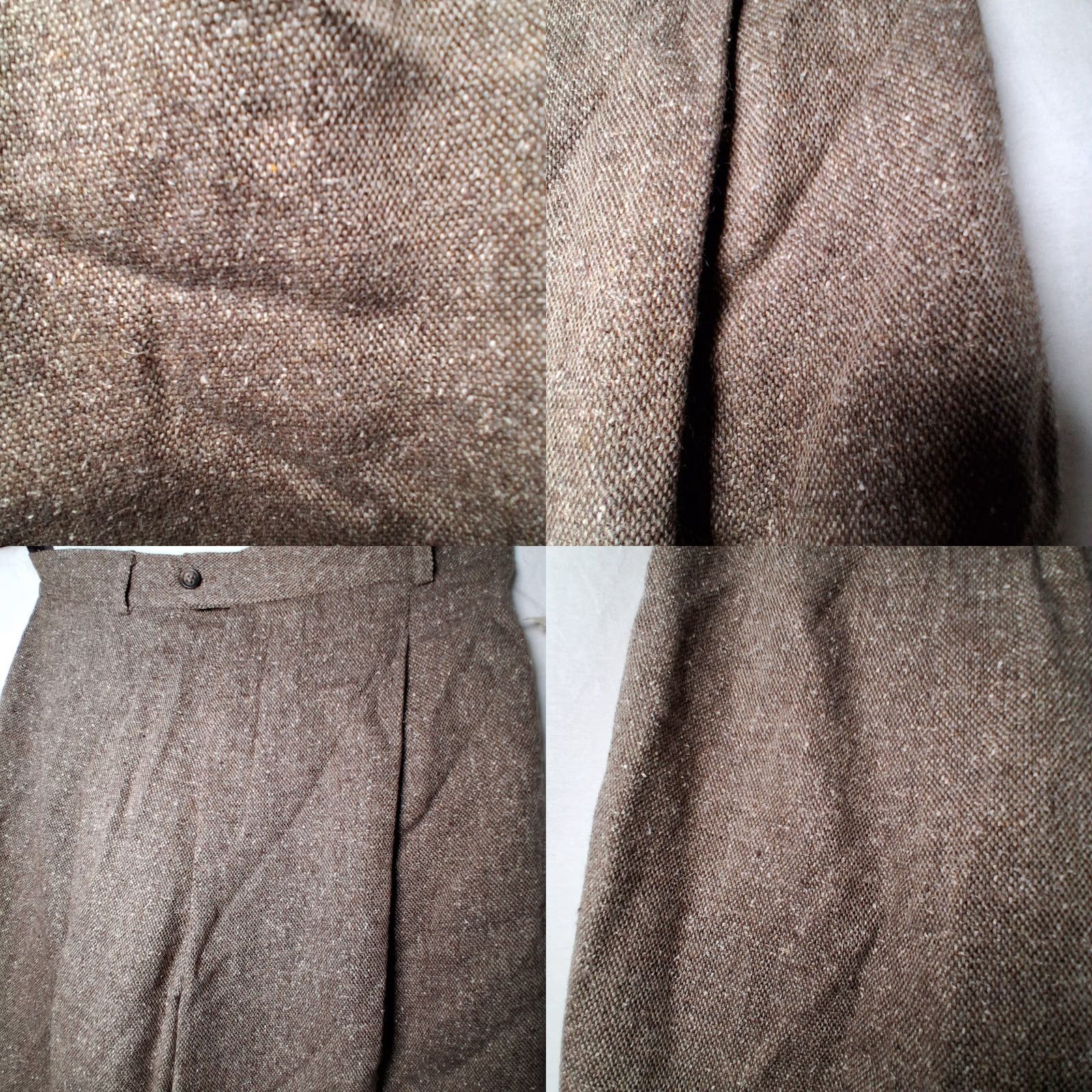 Vintage VINTAGE B. Moss Pants Dress Pants Tweed Wool Blend 12 Petite Brown Pleated Lined Speckled Office Wear Ladies Women’s Size 34" / US 12 / IT 48 - 9 Thumbnail