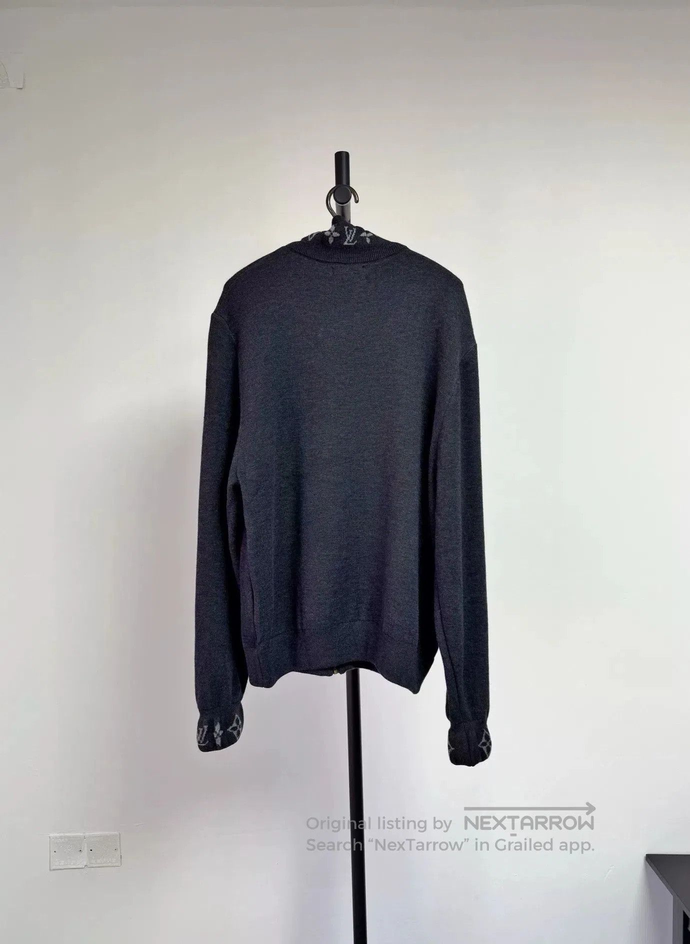Louis Vuitton Lv Dark Gray Cardigan with Metal Zip. Size US M / EU 48-50 / 2 - 2 Thumbnail