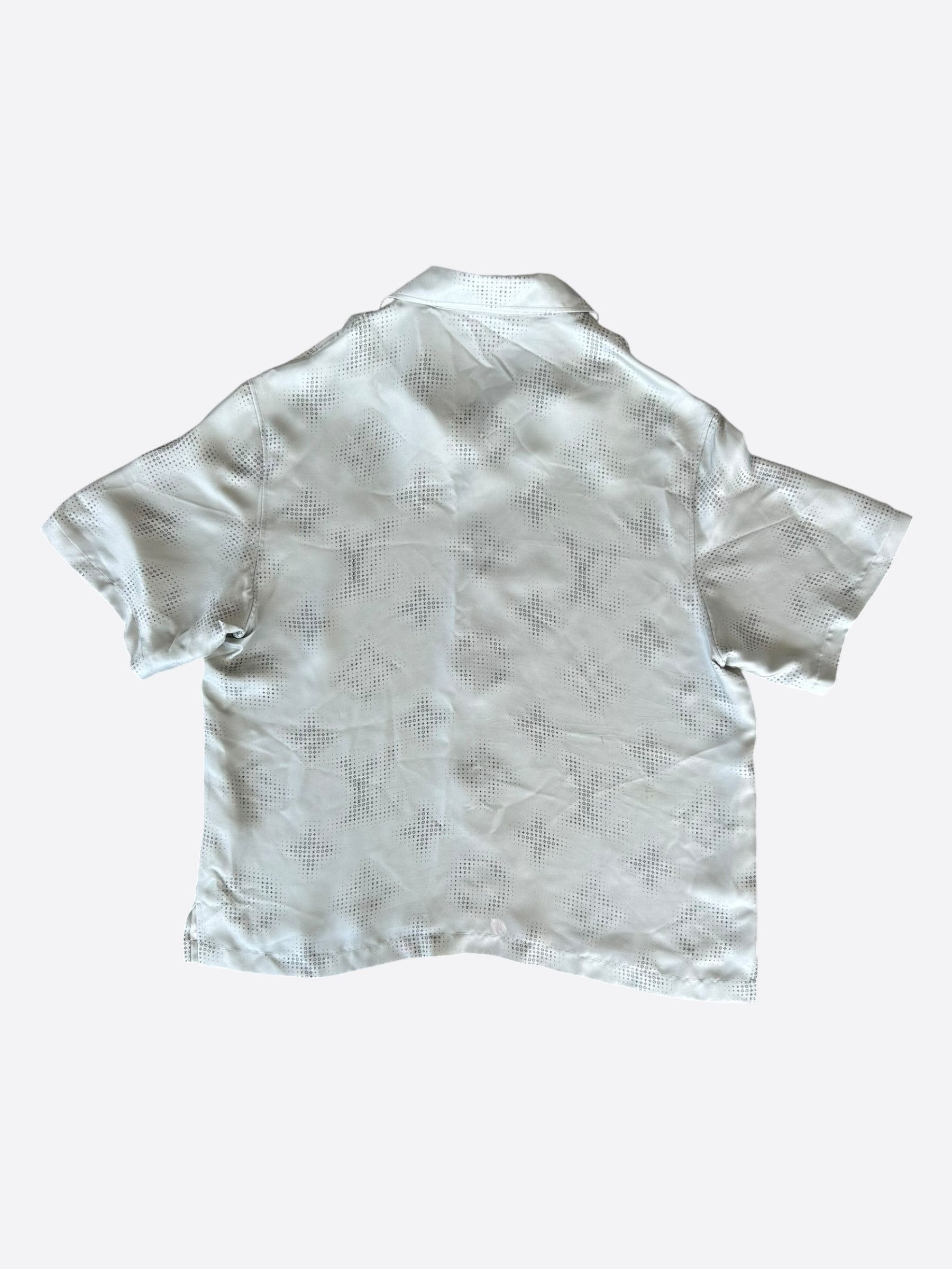 Louis Vuitton Louis Vuitton Grey LV Pixel Monogram Silk Button Up Shirt Size US XXL / EU 58 / 5 - 2 Thumbnail