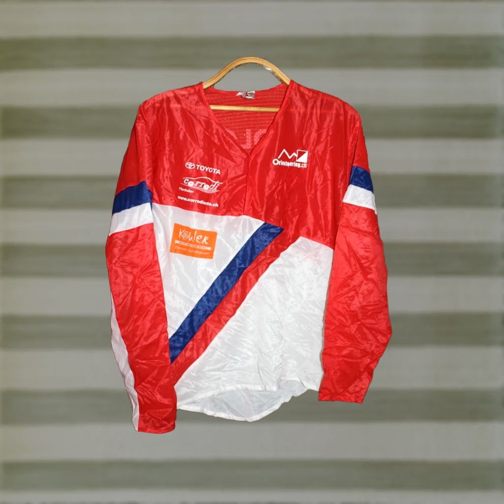 Vintage Toyota OLG Dachsen Trail Running Shirt jersey -L Mens Red/White Jersey Sports Shirt OL GT Trail L Mens Red/White Jersey Size US L / EU 52-54 / 3 - 1 Thumbnail