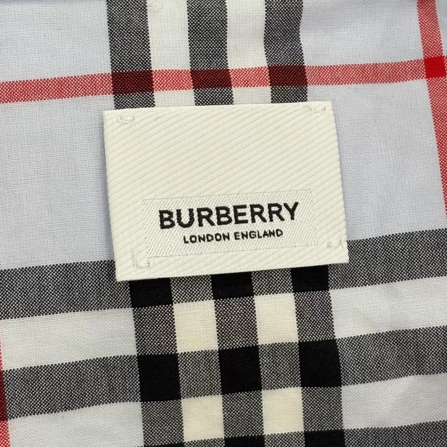 Burberry Burberry White & Blue Check Long-Sleeve Shirt Size 38 New Size XS / US 0-2 / IT 36-38 - 3 Thumbnail