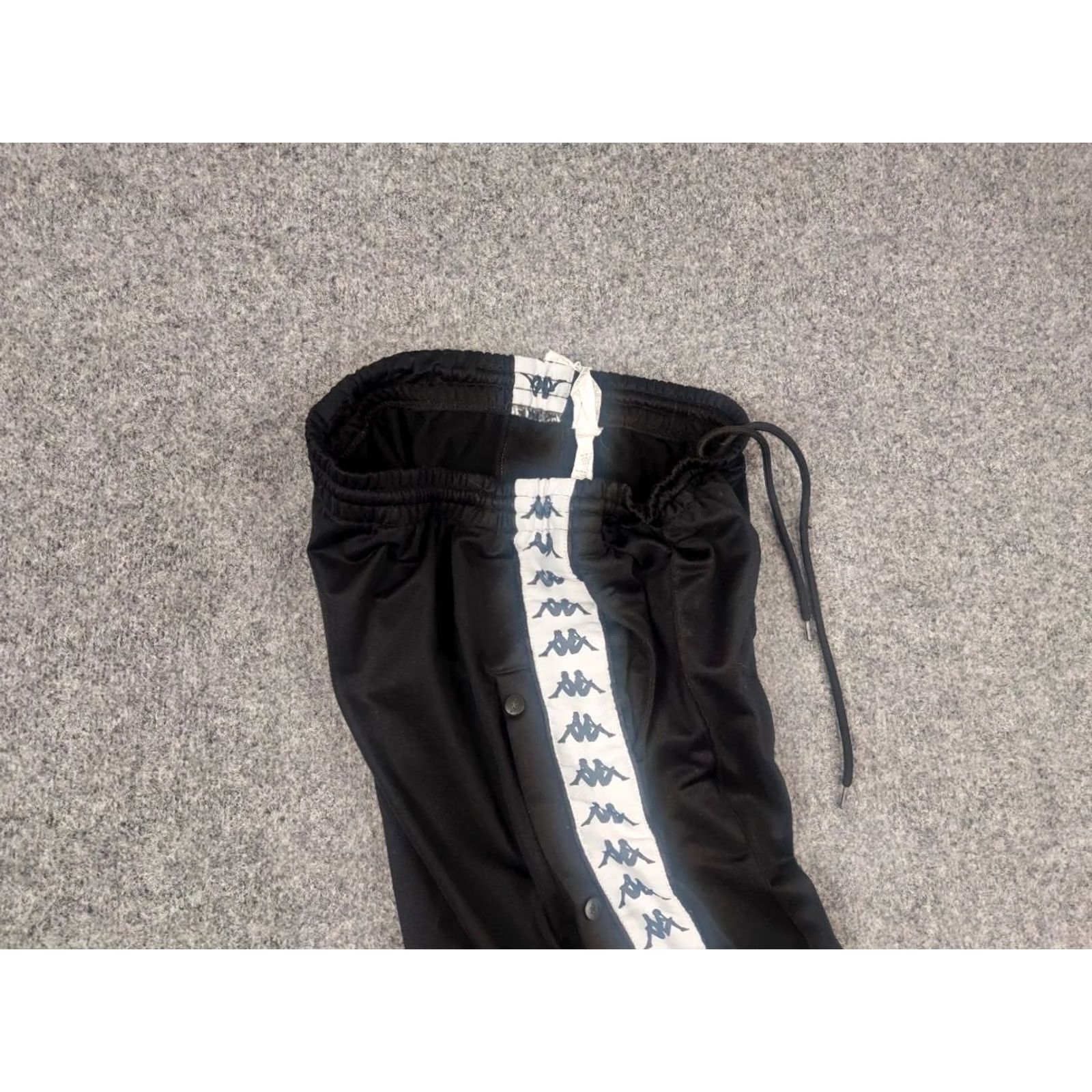 Kappa Kappa track pants vintage black logo sweatpants Y2K style with buttons Size US 33 - 4 Thumbnail